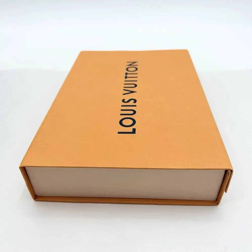 Louis Vuitton Authentic Orange Empty Magnetic Gift Box & Tissue 12